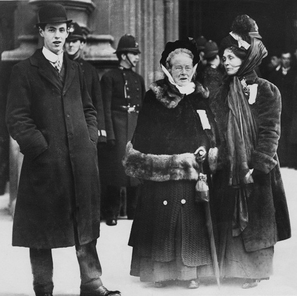 NPG x32106; Elizabeth Garrett Anderson; Emmeline Pankhurst by Unknown photographer